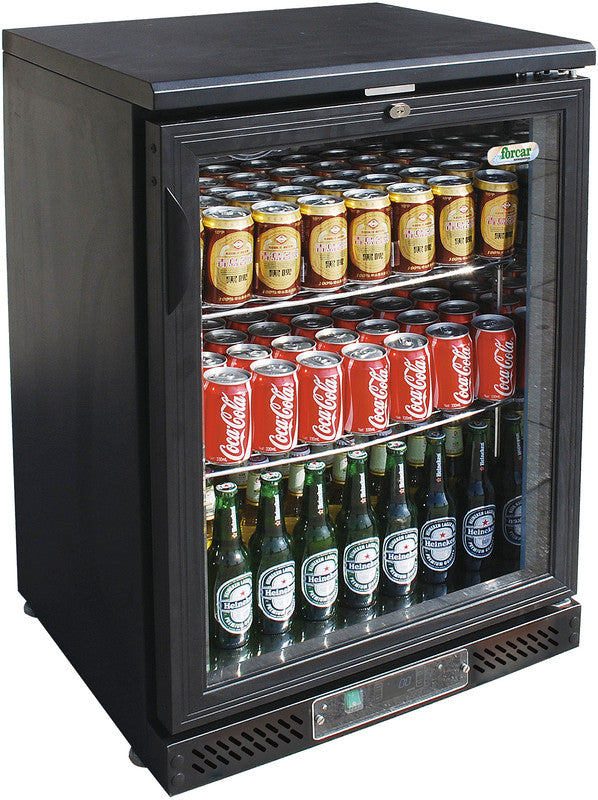 Flaschenkühlschrank - 140 Liter - 1-türig - Schwarz lackiert
