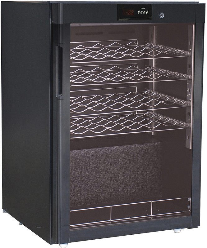Weinkühlschrank - 24 Flaschen - 1-türig - Schwarz lackiert
