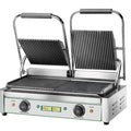 Kontaktgrill 570 x 305 x 210 / 500 - Kombi-Grillplatte - Edelstahl - Guss-Kochplatte