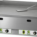 Elektro-Grillplatte Tischgerät - 2 Heizzonen 50-300°C - 400V / 6kW - 665x570x300mm - Glatte Grillplatte