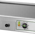 Elektro-Grillplatte Tischgerät - 2 Heizzonen 50-300°C - 400V / 6kW - 665x570x300mm - Glaskeramik Grillfläche
