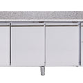 Pizzatisch - 3 Türen - Granitarbeitsplatte - 580 Liter - Umluft - Edelstahl