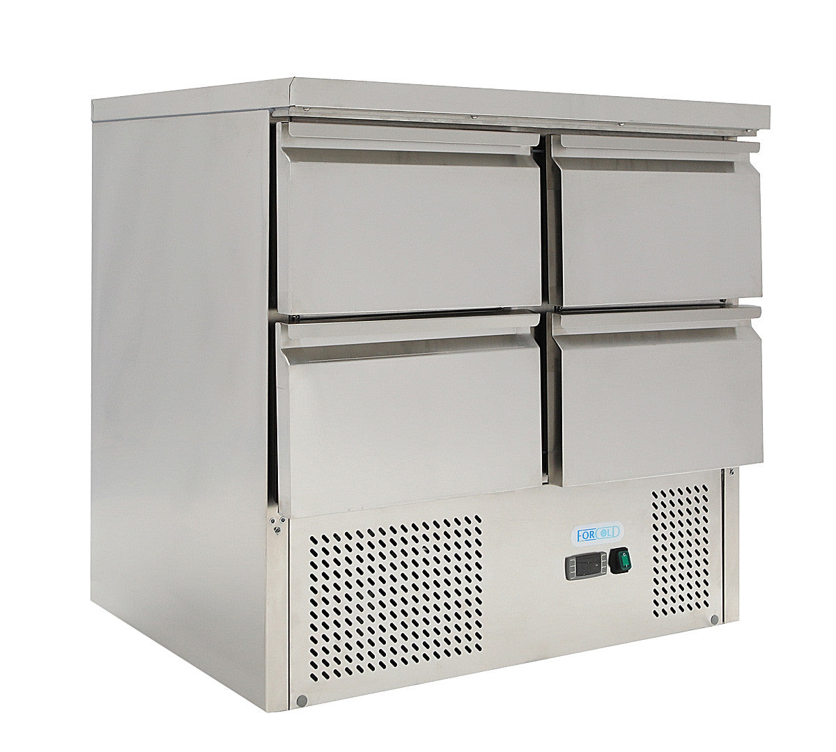 Saladette - Kühltisch Statisch GN1/1 mit 4 Schubladen - 240 Liter - Edelstahl