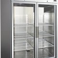 Kühlschrank mit 2 Glastüren - 1325 Liter - Edelstahl AISI304