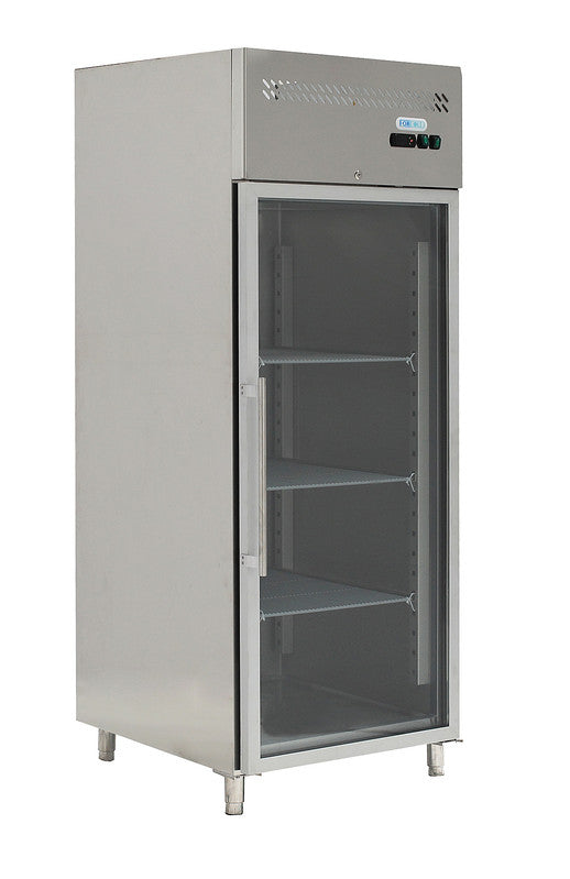 Kühlschrank mit Glastür - GN 2/1 - 650 Liter - Edelstahl