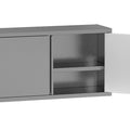 Wandhängeschrank 600 x 400 x 650 mm - Edelstahl - Mit Flügeltüren - Inklusive Wandhalterung