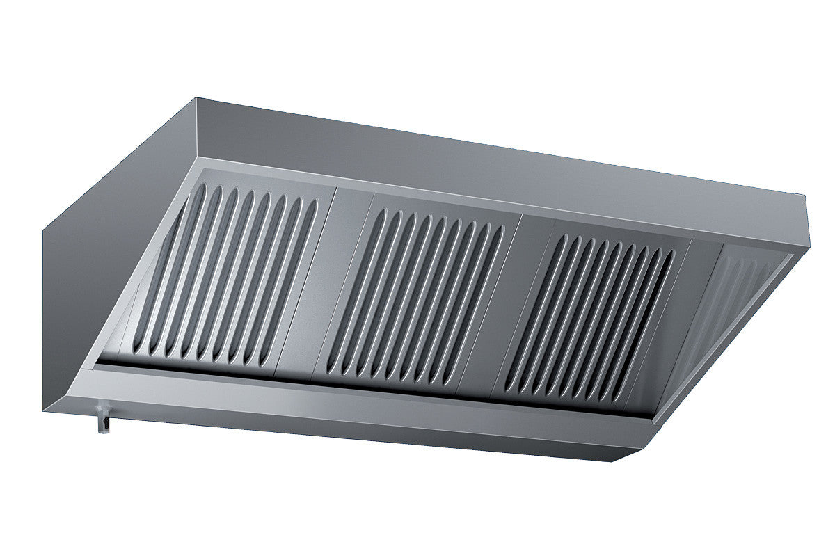 Wandhaube  - 2800 x 900 x 450 - 3200 m³/Std - Edelstahl - Made in Italy