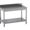 Edelstahl Arbeitstisch mit Aufkantung 1600 x 700 x 850 mm - Edition 700 - AISI304