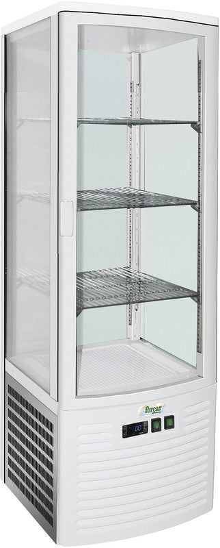 4-Seiten Umluft Kühlvitrine - 235 Liter - Weiß - ABS/Blech