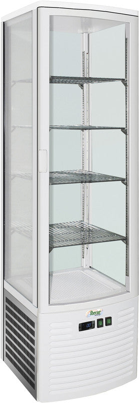 4-Seiten Umluft Kühlvitrine - 280 Liter - Weiß - ABS/Blech