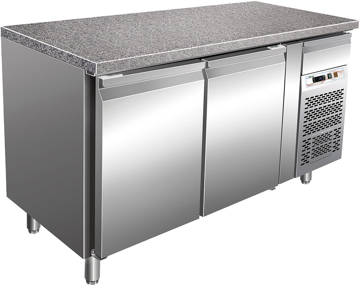 Kühltisch Bäckerei T800 mit Granitarbeitsplatte - 413 Liter - Professional - Umluft - Edelstahl AISI304