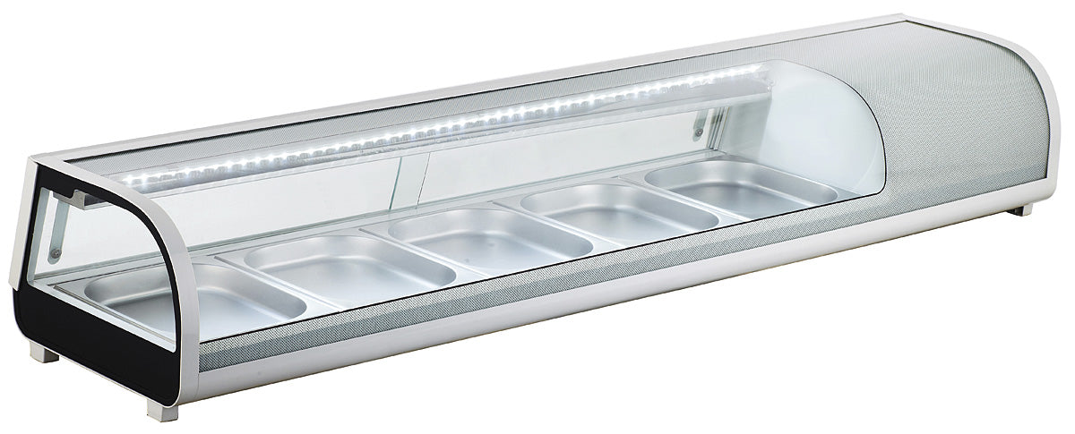 Sushi Vitrine Statisch GN1/3 Tischgerät - 8 x GN1/3