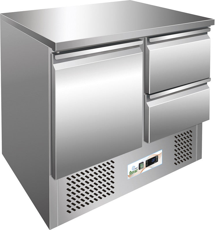 Saladette - Kühltisch Statisch GN1/1 mit 2 Schubladen - 240 Liter - Professional - Edelstahl AISI304