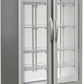Edelstahl Getränkekühlschrank - 490 Liter - 2-türig - Glastüren