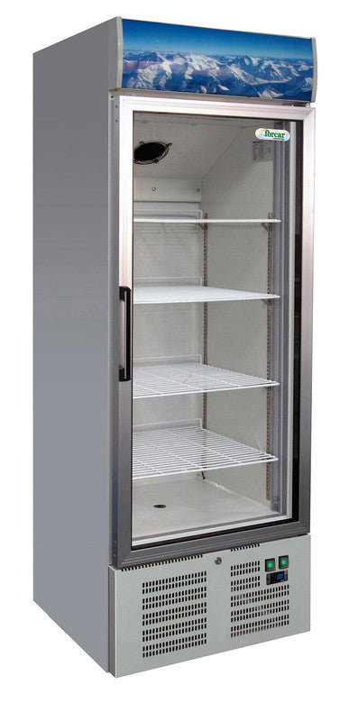 Getränkekühlschrank - 331 Liter - 1-türig - Glastür - mit Werbetafel