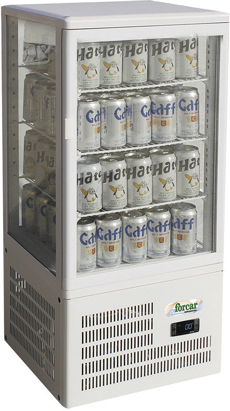 4 Seiten Kühlvitrine - 58 Liter - Umluft - Tischgerät