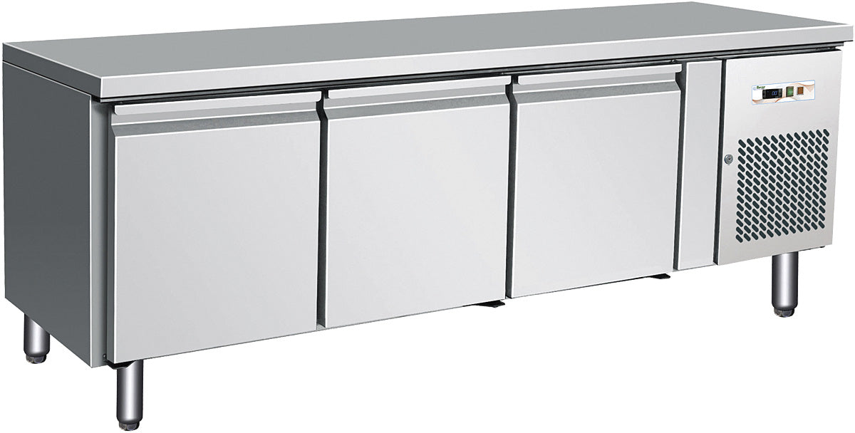 Kühltisch Unterbau H650 - 262 Liter - Professional - Umluft - Edelstahl AISI304