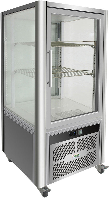 4 Seiten Kühlvitrine - 200 Liter - Umluft - Edelstahl
