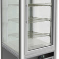 4 Seiten Kühlvitrine - 408 Liter - Umluft - Edelstahl