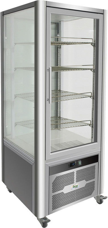 4 Seiten Kühlvitrine - 408 Liter - Umluft - Edelstahl