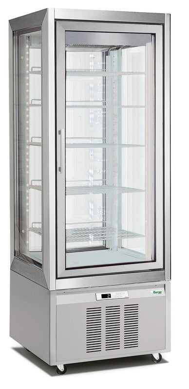 4 Seiten Kühlvitrine - 420 Liter - Umluft - Aluminium