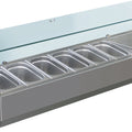 Aufsatzvitrine GN1/3 - 4 x GN1/3 und 1 x GN1/2 Kapazität - Statisch - Edelstahl