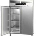 Tiefkühlschrank mit 2 Glastüren - 1144 Liter - Edelstahl AISI304